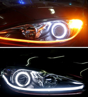 Far Led Dönüş Şeridi Sıralı Switchback Şerit Kehribar Dönüş Lambaları Tüp Sıralı Led Şerit