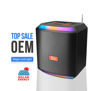 Haut-parleur Bluetooth portable sans fil ZQS-832T RGB pour extérieur avec charge solaire, radio FM, prise en charge TF/USB, super basses pour fêtes - Product Image 1