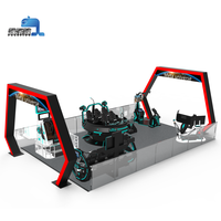 Station VR intérieure personnalisée JiaYi pour lieux de 100 à 500 pieds carrés, parc à thème VR tout-en-un, simulateur de réalité virtuelle 9D, machine de réalité virtuelle 500 kg