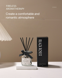 Custom Private Label Empty clear Round air Freshener Glass Essential Oil Reed <strong>Diffuser</strong> Bottle 50ml <strong>with</strong> <strong>Sticks</strong> for Home Decor - Product Image 2