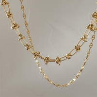 Collier Bowei Hip Hop ajouré, chaîne épaisse nouée, inspiré des ondulations, délicat
