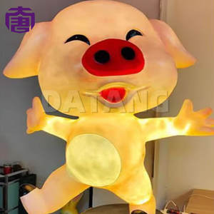 โคมไฟ LED รูปหมู 3 มิติ สำหรับคริสต์มาสและเทศกาลต่างๆ กันน้ำระดับ IP65 ไฟตกแต่งภูมิทัศน์กลางแจ้งสำหรับสวนสาธารณะและสวน - Product Image 4