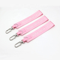 Lanière porte-clés personnalisée en nylon tissé jacquard brodé de haute qualité, couleur teinte sur mesure avec logo, accessoire mobile, bracelet de poignet