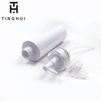Bouteille en plastique PET de luxe 100ml 250ml 300ml 500ml pour soins de la peau, shampoing, après-shampoing, lotion corporelle vide avec pompe et bouchon à vis