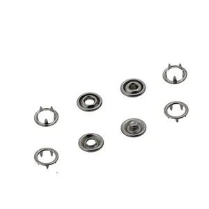 Brass garment accessories 9 mm nickel plated five claws ring snap buttons for baby shirt
