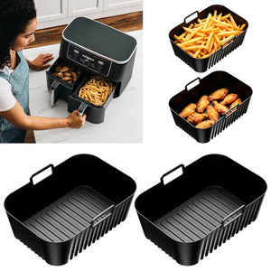 Vente en gros : Tapis de cuisson rectangulaire en silicone alimentaire pour friteuse à air, résistant à la chaleur et réutilisable, pour la cuisine - Product Image 3