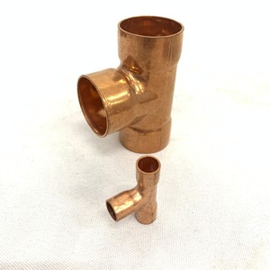 Conector en T de cobre de tres vías, 6mm-54mm, para tuberías de agua de refrigeración y aire acondicionado, junta soldada de igual diámetro - Product Image 1