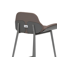 Tabouret de bar style moderne minimaliste, siège rembourré, pieds en métal, confortable, durable, facile à assembler, choix multicolore