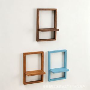 Estante de almacenamiento de pared Haoyang de madera de 1 nivel para sala de estar, estante decorativo - Product Image 5