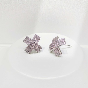 Pendientes geométricos occidentales de plata de ley 925 personalizados, con estrella rosa, elegantes, románticos, casuales para el día a día, para mujer. - Product Image 3