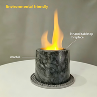 Cheminée Bio Élégante en Marbre, Brasero Portable à Bioéthanol, Appareil à S'mores d'Intérieur, Fabricant Grossiste