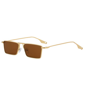 Maidis Square Metal Sunglasses Red Lens Unisex UV Protection Fashion Glasses - Product Image 5