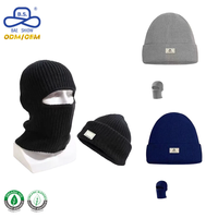 Cagoule-bonnet convertible 2-en-1 personnalisée OEM coupe-vent intégrale pour le ski, tricotée, à enfiler, vente en gros
