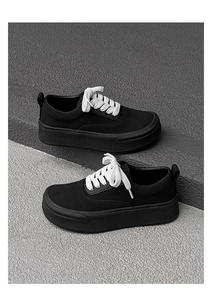 Chaussures pour hommes, respirantes, été 2026, nouveau style, baskets décontractées et sportives pour couple, en toile noire, tendance, polyvalentes, à semelle épaisse - Product Image 6