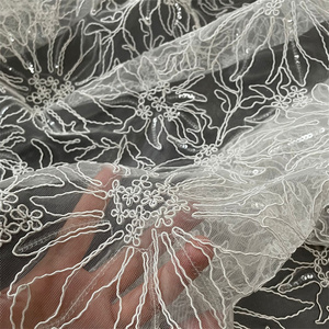Factory Direct Cheap Flower <strong>Corded</strong> Chemical Lace Embroidery Fabric - Product Image 2