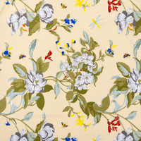 Tissu tricoté en soie de lait Spandex/Polyester, respirant, léger, style floral, extensible, pour housses de canapé et de chaise – Vente directe usine