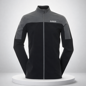 Veste de golf pour hommes avec logo personnalisé coupe-vent de luxe mince performance athlétique légère à séchage rapide de haute qualité - Product Image 1