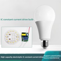 Ampoule LED en aluminium gainé de plastique ampoule e27 spirale à baïonnette b22 ampoule à économie d'énergie une bulle A60