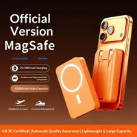 Batterie externe magnétique sans fil 22,5 W à charge ultra-rapide en ABS avec support de câble intégré 3-en-1 pour Type-C