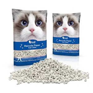OEM / ODM litière en cyprès biodégradable nouveau design litière pour chat 5k frais étape papier recyclé litière pour chat sable pour chat
