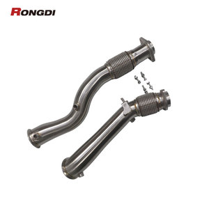 Tubo de Escape Deportivo de Una Pieza, Curvado con Mandril, para X3M/X4M F97/F98 3.0T 2019-2023, Flujo Libre, Acero Inoxidable Cepillado de 1.5mm - Product Image 1