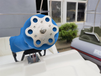 Bateau tamponneur électrique en plastique rigide PE pour 4 personnes, avec pompe à eau, pour location en lac, toit rigide épais, commande par roues, pour un divertissement de collision amusant