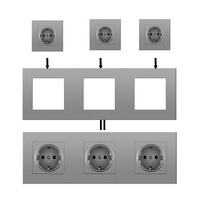 Módulo Funcional para Enchufe de Pared, Estándar Europeo CE de 52x52mm para 16A, Combinable Libremente