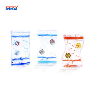 Minuterie de mouvement liquide sensorielle barboteur jouet minuterie liquide de couleur avec liquide à l'intérieur <span class=keywords><strong>sablier</strong></span> vers le haut - Product Image 1