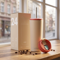 Nouvelle tasse à café Hong Ling, tasse à eau en acier inoxydable à double paroi, gobelet isotherme, tasse à bière