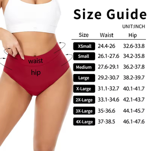 Culottes menstruelles pour femmes à taille haute, 4 couches absorbantes, sans PFAS - Sous-vêtements menstruels - Product Image 6