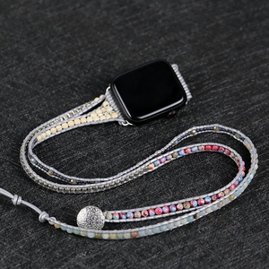 Nouveauté Bracelet de montre en pierre naturelle Bracelet de montre réglable Boho pour <span class=keywords><strong>Fitbit</strong></span> Versa 2 <span class=keywords><strong>Smartwatch</strong></span> Remplacement - Product Image 3