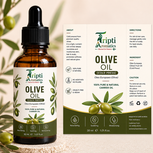 Huile de base d'olive pure pressée à froid, huile végétale naturelle pour les soins des cheveux, du visage, de la peau, du corps, du massage et des soins de la barbe - Product Image 3
