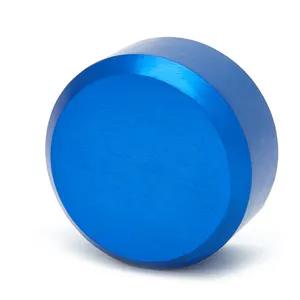 Cadenas en aluminium bleu anodisé 73 mm, design puck de hockey, haute qualité, à clé, pour camion et conteneur – Meilleures ventes - Product Image 4