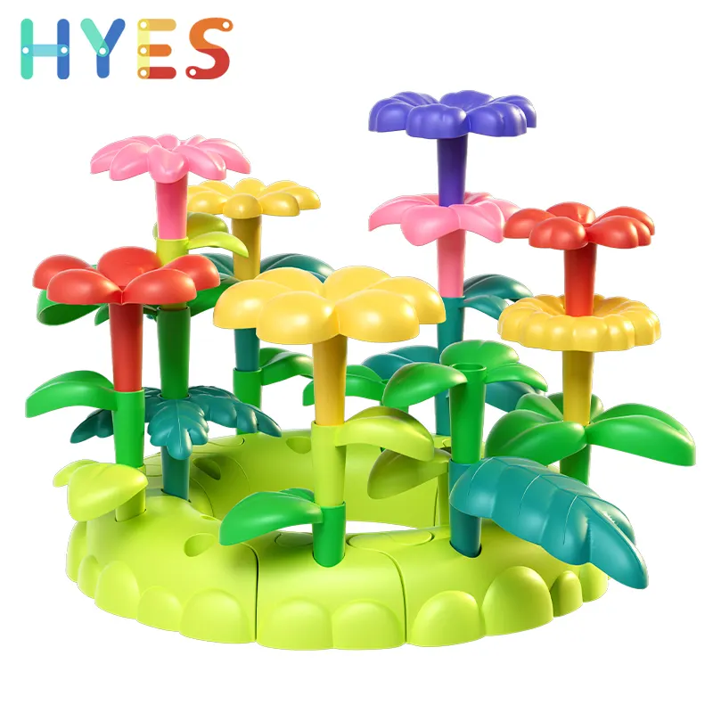 Huiye Garten Bausteine Spielzeug Indoor DIY Assembled Flower Baustein Sets Montessori Spielzeug STEM Lernspiel zeug für Kinder