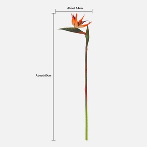 Flores Artificiales de Ave del Paraíso en Maceta, Decoración para el Hogar, Arreglos de Alta Gama, Ramos de Boda Blancos de 60CM, Strelitzia Artificial Moderna - Product Image 2