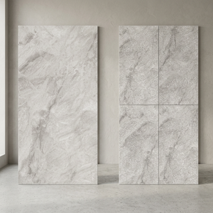 Dalles en pierre frittée 1200x2400mm aspect marbre gris Sira pour murs et sols intérieurs de luxe - Product Image 5