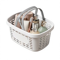Panier de rangement en plastique de style japonais pour articles divers, papeterie et livres - Utilisation en dortoir et en cuisine