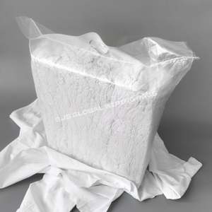 Chiffons de nettoyage industriels en coton blanc recyclé, 100% coton, forte absorption d'eau et d'huile - Product Image 1