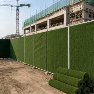 Factory Supply Custom Short <b>Artificial</b> <b>Grass</b> Turf <b>Roll</b> Outdoor Fake Lawn Synthetic Green Carpet for Backdrop Wall Project Site - Product Image 5
