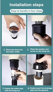 Tuyau de vidange en PVC Flexible de haute qualité lavabo évier tuyau de vidange Anti-obstruction Anti-odeur évier tuyau de vidange pour cuisine salle de bain - Product Image 4