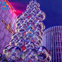 Boule miroir gonflable brillante pour mariage, événement extérieur, décoration de jardin, ballon miroir flottant en PVC, disco