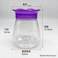 Bouteille de parfum en plastique transparente Flower Hollow Cap, pot de perles aromatiques en cristal, désodorisant pour salle de bain, conteneur de parfum pour la maison