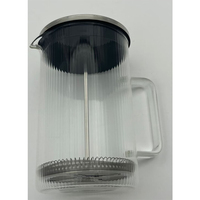 Cafetière à piston grande capacité 350ml 600ml 800ml 1000ml en verre à double paroi, portable pour le camping, type French Press