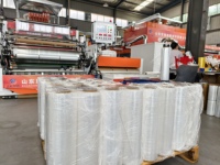 Film étirable sur mesure résistant aux UV, brillant et souple, pour palettes, résistant aux déchirures, pour stockage extérieur