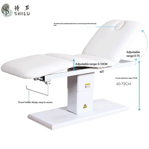 Shilu Vente à Chaud Chaise de Traitement Blanc Beauté Électrique Visage Curvy Cils en Cuir Nude Lit Table de Massage avec Couverture pour <span class=keywords><strong>Spa</strong></span> Salon - Product Image 5