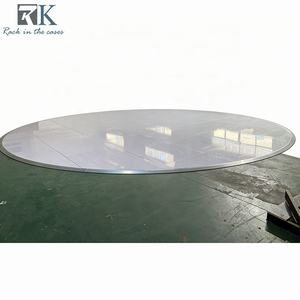 Piste de danse circulaire extérieure en stratifié noir et blanc pour mariage, piste de danse en bois pour événements - Product Image 3