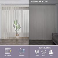 Persianas Verticales de Plástico con Control Remoto WiFi Integrado, Diseño Impermeable y Duradero para Puertas y Ventanas Corredizas