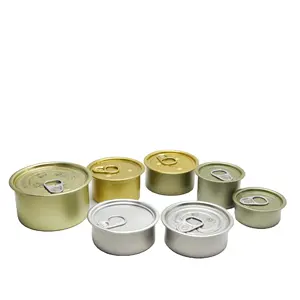 food grade 100g 100ml tin containers round empty tuna tin can packing with easy open lid TC-A110