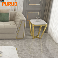 Table d'appoint de salon moderne et luxueuse de style minimaliste en pierre avec cadre en métal pour la maison, le bureau, l'école, la salle à manger ou la villa de parc