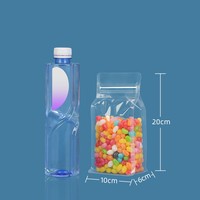 Sachet transparent à fermeture éclair auto-adhésif en BOPP imprimé en héliogravure pour biscuits, flocons de neige croustillants, dim sum, noix et snacks